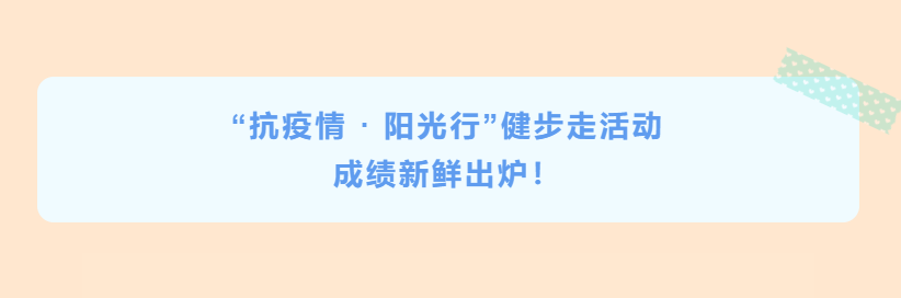 公司“抗疫情 · 陽光行”健步走活動成績新鮮出爐！